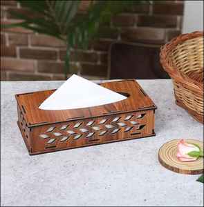 Portapañuelos de Madera Dorado de Lujo, Diseño Decorativo de Rayos de Sol, para Hogar y Hotel - Product Image 6