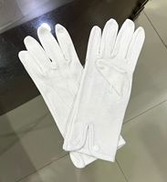Gants en jersey Fourchette 100% coton Interlock Touch de luxe avec point 3 lignes et bouton Gants confortables pour le travail polyvalent