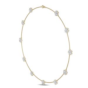 Magnifique collier pendentif en or rose 9K avec diamants de laboratoire, 4,73 carats au total, forme poire, bijou suspendu - Product Image 6