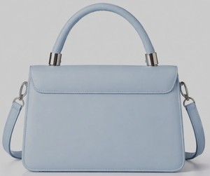 Royaa Powder Blue Structured Leather Top Bag Minimal Crossbody Purse Genuine Leather Handmade Luxury Minimalist Portable Fashion - Product Image 5