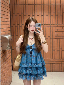 เดรสยาวผ้าชีฟองแต่งระบาย ทรงเอไลน์ ผูกโบว์  สำหรับผู้หญิง  สไตล์โบฮีเมียน เหมาะสำหรับวันพักผ่อนริมชายหาด  ผ้าฝ้าย 100% - Product Image 6