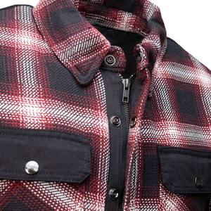 Chemise-veste en flanelle épaisse de qualité supérieure avec fermeture à boutons-pression, fermeture éclair intérieure, deux poches poitrine et détails de patchs aux coudes - Product Image 3