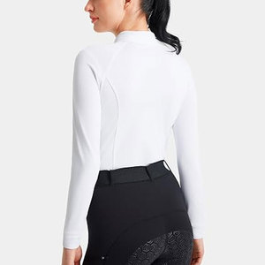 <b>Womens</b> Sports Equestrian <b>Long</b> <b>Sleeve</b> Slim Fit <b>Polo</b> <b>Shirts</b> Horse Riding UPF 50+ Sun Protection Quick Dry Moisture-Wicking - Product Image 3