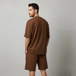 Conjunto de Camiseta y Pantalones Cortos de Verano para Hombre, Talla Grande, Transpirable, Ecológico, Cuello Redondo, Personalizado OEM - Product Image 5