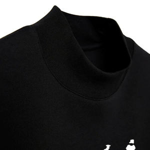 OEM Custom Mock Neck Blank <b>Plain</b> French Terry Oversized 100% Cotton Drop Shoulder Pullover Crewneck Sweatshirt <b>Jumper</b> for Men - Product Image 5