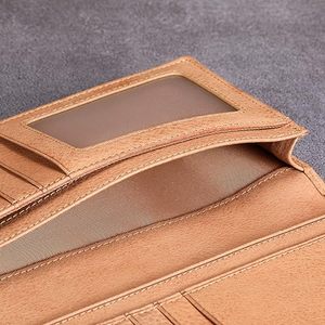 Portefeuille long pour homme en cuir véritable léger de haute qualité, fabriqué en usine avec logo personnalisé, prix de gros - Product Image 4