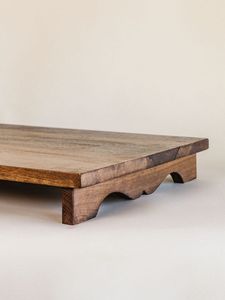 Soporte Decorativo de Madera Artesanal de Una Sola Capa para Exhibición, Decoración Moderna de Escritorio, Vajilla Sostenible Apta para Lavavajillas - Product Image 3