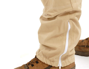 Traje de Apicultura Personalizado al por Mayor, de Algodón Caqui Transpirable, Conjunto Premium de Cobertura Total con Capucha de Malla y Piel de Cabra para Exteriores - Product Image 6