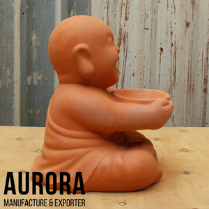 Maceta de Buda de Terracota, Estilo Chino Tradicional Wabi-Sabi, Maceta Clásica para Plantas de Interior, Decoración Hecha a Mano - Product Image 4