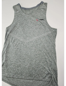 Heather Gray Sleeveless Tank Top Quick Dry Breathable Knitted Sports <b>Vest</b> for Gym Running <b>Training</b> - Product Image 4