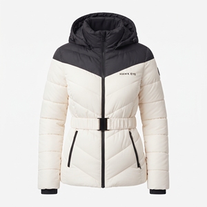 <b>Women's</b> Two Tone <b>Padded</b> Puffer <b>Coat</b> Hooded Belted Quilted <b>Winter</b> Jacket Warm <b>Padded</b> Outdoor Casual Fashion Outerwear <b>Winter</b> Wear - Product Image 3