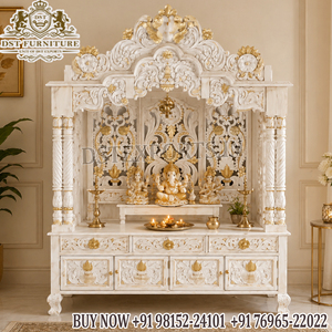 Big Size Custom Made Teak Wood Eco-Friendly Traditional Pooja <b>Mandir</b> Home Temple Intricate Carving Dome Pillars Customizable - Product Image 2