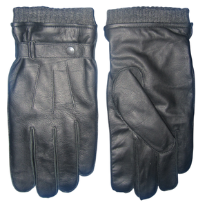 Guantes de piel de oveja genuina con logotipo personalizado, unisex, cálidos para invierno, térmicos, con puños acanalados y correa ajustable para la muñeca. - Product Image 3