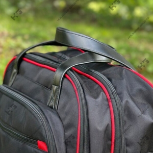 Custom DST laptop bags <b>for</b> sororities and fraternites black bag with red piping delta black bag <b>for</b> <b>computer</b> - Product Image 5