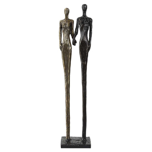 Escultura de Aluminio de Pareja de Estilo Moderno, Estatua Decorativa Hecha a Mano, Figura Humana, Decoración para Mesa de Salón, Regalo - Product Image 3