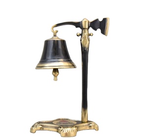 Cloche de feu en laiton personnalisée sur base avec gravure sur plaque vente cloche coustmized nautique mur décor Vintage ancre suspendue - Product Image 1