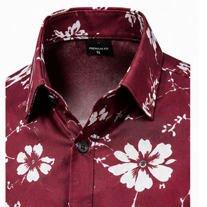 เสื้อเชิ้ตดีไซน์ทันสมัยสำหรับผู้ชาย พร้อมลายพิมพ์ศิลปะสุดเก๋ และโครงสร้างแขนยาวที่สวมใส่สบาย เสื้อเชิ้ตพิมพ์ลายสำหรับผู้ชาย - Product Image 3