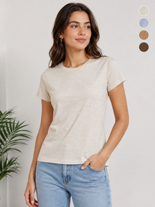 T-shirts pour femmes, unis, teints, 240 grammes - Product Image 2