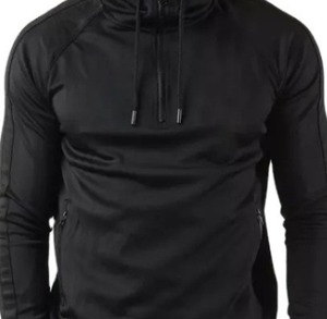 Sudadera con Capucha para Hombre, Corte Regular, Color Sólido, Manga Raglán, Secado Rápido, Tejido de Punto, Informal, Invierno, Logotipo Frontal, Transpirable, Ecológica - Product Image 3