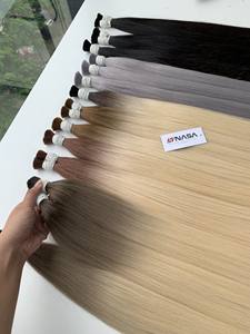 Extensiones de cabello humano vietnamita Remy 100% más vendidas, impresionante producto de belleza Rubio a granel para mujeres - Product Image 4