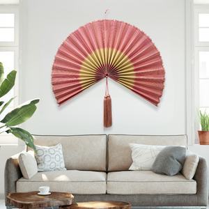 Abanico de Pared de Bambú Natural Estilo Boho, Decoración de Pared a Precio Económico, Abanico de Pared para Cabecera de Dormitorio, Decoración de Sala de Estar, Hecho en Vietnam - Product Image 4