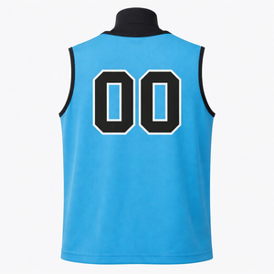 Gilet d'entraînement bleu avec numéro 00 en tissu mesh respirant pour la pratique sportive - Product Image 2
