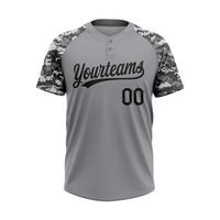 Jersey Baseball Merah Dewasa Unisex Ulang Tahun ke-5 Bermotif Lengan Pendek Poliester Regular Fit Kancing Depan Bernapas Dapat Disesuaikan Tim