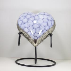 Urnas de Cremación de Latón con Forma de Corazón Blue Clouds para Cenizas Humanas, Urna de Latón Resistente a los Arañazos de Alta Calidad, Urnas de Corazón para Cenizas de Adultos - Product Image 4
