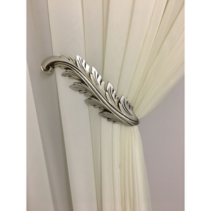 Attaches de rideaux en métal en forme de U avec embouts floraux, design classique pour la décoration des fenêtres, attaches de rideaux faites à la main - Product Image 3