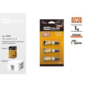 กาวซุปเปอร์กลู คริสคัลเลอร์ 1 กรัม กาวติดทันทีสำหรับรองเท้าและเครื่องหนัง - Product Image 1