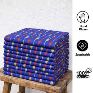 Tissu en coton Ikat tissé à la main Knnotted Earth |   Textile ethnique artisanal durable et lavable pour vêtements, ameublement et artisanat - Product Image 4