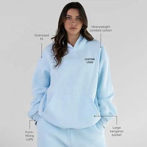 Vêtements de marque personnalisés Sweat à capuche en coton peigné lourd, coupe surdimensionnée, 350 g/m² - Product Image 1