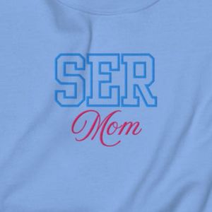Sweat-shirt unisexe brodé Mom, bleu clair, col rond, en molleton doux, décontracté, pour tous les jours, style athlétique confortable - Product Image 4