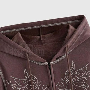 Sweat-shirts à strass pour hommes, style streetwear, pull à capuche scintillant, décontracté, pour les soirées, respirant, confortable, tenue quotidienne - Product Image 6
