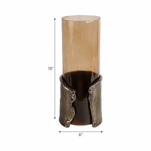 Porte-bougie cylindrique avec base pour la décoration de la maison - Product Image 3