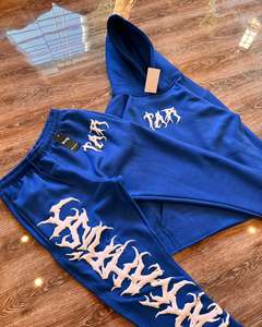 Nuevo Conjunto Deportivo para Hombre a la Moda, Sudadera con Parches y Pantalones Jogger, Logotipo Personalizado, Proveedor de Ropa Deportiva Urbana - Product Image 1