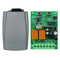 Vente en gros usine Récepteur de télécommande universel pour porte de garage avec voyant LED, portée 100m, 2 boutons, code fixe et à apprentissage