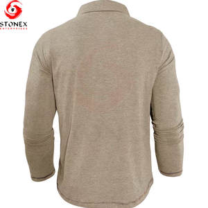 T-shirt formel à manches longues en tricot de qualité supérieure pour homme avec poche avant - Product Image 4