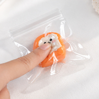 Pochette auto-scellante en PVC transparent pour jouets animaux Kawaii Squishy, emballage Squishy, sac de rangement réutilisable, vente en gros, petites quantités
