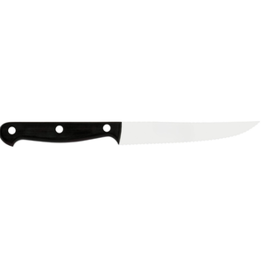 Cuchillos profesionales para carne con hoja dentada, mango negro con triple remache y hoja de acero inoxidable para cortar carne en restaurantes - Product Image 1