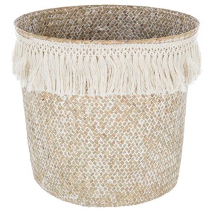 Seagrass <b>basket</b> with fringed edges Handmade Storage <b>Basket</b> Wholesale eco-friendly Made Viet Nam - Product Image 1