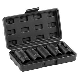 Juego de llaves de vaso de 6 puntas con accionamiento de 1/2 pulgada, métricas y SAE, para 4 tamaños de tuercas de rueda, de acero CR-MO, con tamaño de 19 mm - Product Image 3