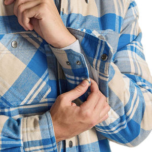 Chaqueta de Franela con Capucha, Estilo Streetwear, con Botones, Diseño a Cuadros y Camuflaje, de Alta Calidad, Personalizable al por Mayor (OEM) - Product Image 3