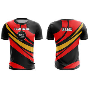 Custom Full Print Sublimated Designer Unisex Sport Breathable 100% <b>Polyester</b> Short Sleeve T-Shirt - Product Image 3