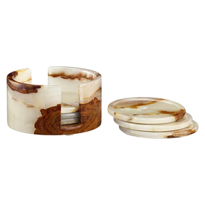 2026 New Wholesale <b>Marble</b> Onyx Drink Coasters Set Best Quality Modern Home Decor Kitchen Big Slab Antique - Product Image 3