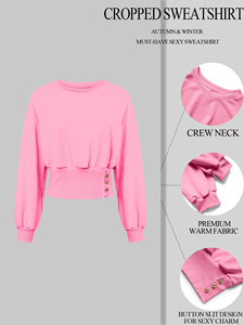 Sudadera con capucha para mujer, nueva, de calidad, estilo retro, color liso, oversize, cuello redondo, adelgazante, estilo informal, top diario esencial, lo último en sudaderas con capucha. - Product Image 2