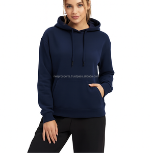 Nouveauté Sweat-shirt à capuche unisexe en molleton de coton à manches longues, coupe courte, confortable, ample, tissu écologique - Product Image 5