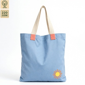 Bolsa de Compras Reutilizable de Lona de Algodón Teñido de 220 GSM con Impresión Personalizada, 36x40x4 cm, Fabricante al por Mayor OEM ODM - Product Image 6