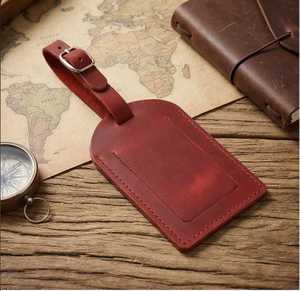 Etiquetas de Equipaje de Cuero Genuino de Alta Calidad, Etiquetas de Viaje con Protección de Privacidad, Etiquetas Personalizadas para Maletas, Venta al por Mayor LMP-0194 - Product Image 6