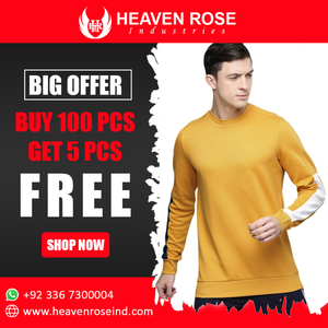 Sweat-shirt à col rond pour homme, 100% coton, imprimé sur mesure, streetwear décontracté, vente en gros - Product Image 4